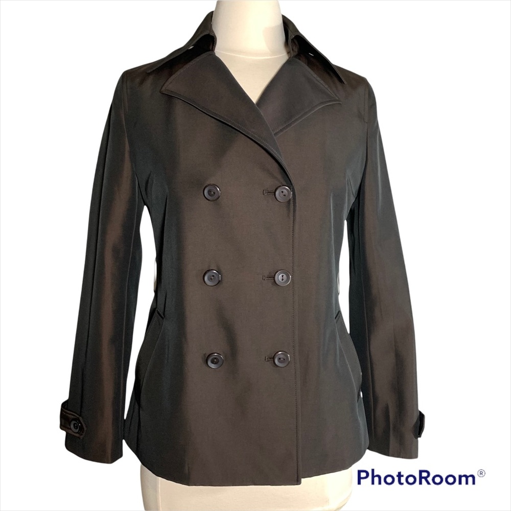 Good quality brown short trench coat Size S